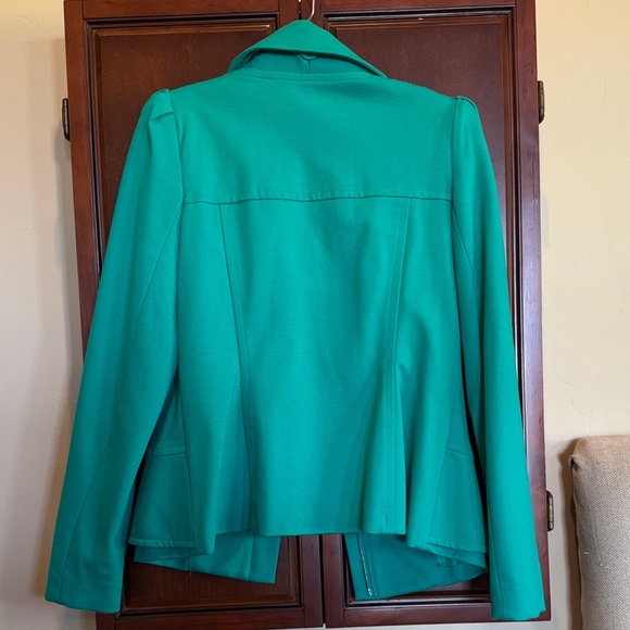 INC International Concepts Teal Ruffle Blazer - Picture 6 of 6